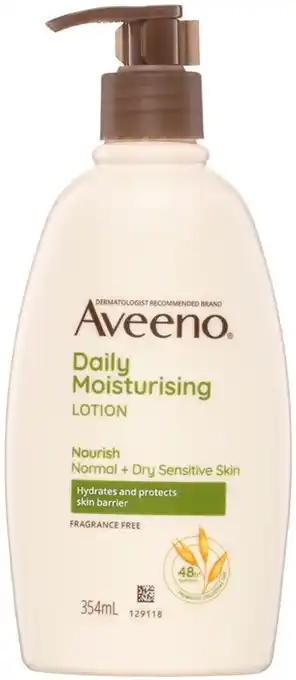 IGA Aveeno Fragrance Free or Stress Relief Moisturising Lotion 354mL offer