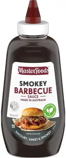 IGA MasterFoods Tomato or Barbecue Squeezy Sauce 500mL or No Rules Sauce 250mL Selected Varieties offer