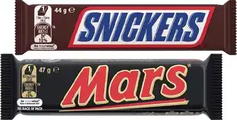 IGA Mars Medium Bars 44‑56g, M&M’s 35‑49g, Skittles 30g Selected Varieties offer