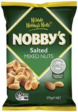 IGA Nobby’s Mixed Nuts Salted 375g or Snack Mix 275g offer