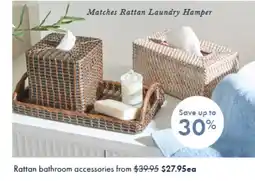 Pillow Talk Rattan Bathroom Accessories offer