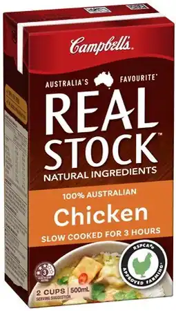 IGA Campbell’s Real Stock 500mL Selected Varieties offer