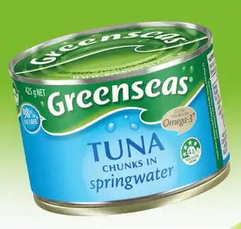 IGA Greenseas Tuna Chunks in Springwater 425g offer