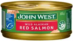 IGA John West Wild Alaskan Red Salmon 105g offer