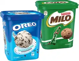 IGA Oreo or Nestlé Milo Ice Cream 1.2 Litre offer