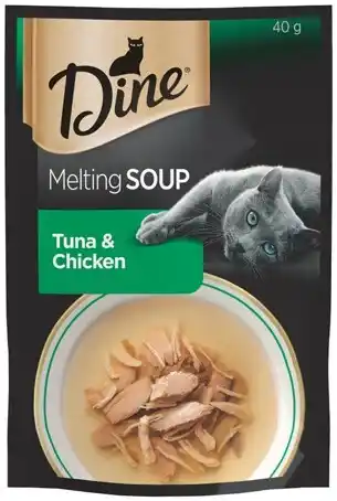 IGA Dine Melting Soup or Fine Flakes Cat Food 35‑40g Selected Varieties offer