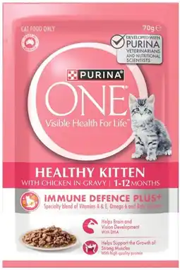 IGA Purina One Wet Cat Food 70g Selected Varieties offer