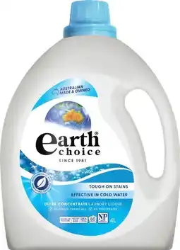 IGA Earth Choice Ultra Concentrate Laundry Liquid 4 Litre offer