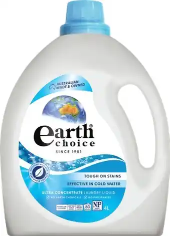 IGA Earth Choice Ultra Concentrate Laundry Liquid 4 Litre offer