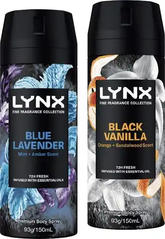 IGA Lynx Fine Fragrance Collection Premium Body Spray 150mL Selected Varieties offer