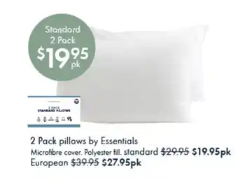 Pillow Talk 2 Pack pillows offer