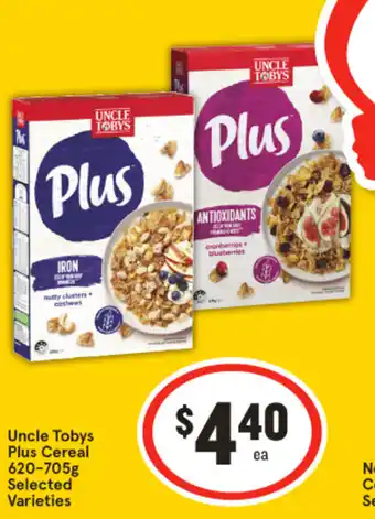 IGA Uncle Tobys Plus Cereal offer