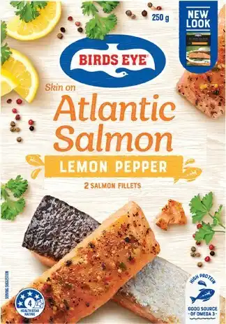 IGA Birds Eye Atlantic Salmon Skin On 250g Selected Varieties offer