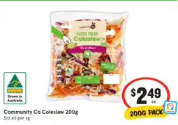 IGA Community Co Coleslaw offer