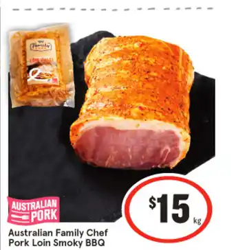 IGA Australian Family Chef Pork Loin Smoky BBQ offer