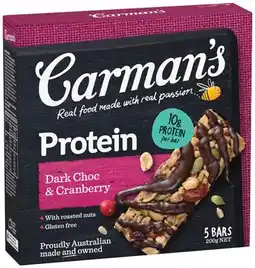 IGA Carman’s Protein Bars 5 Pack Selected Varieties offer