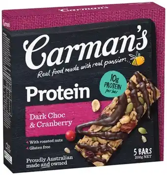 IGA Carman’s Protein Bars 5 Pack Selected Varieties offer