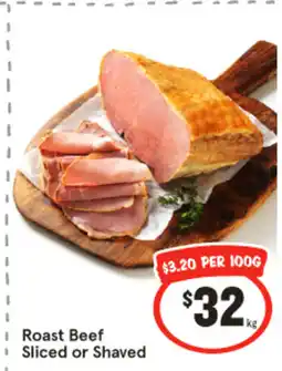 IGA Roast Beef Sliced or Shaved offer