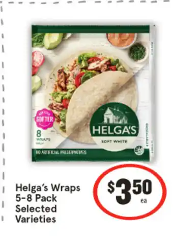 IGA Helga's Wraps 5-8 Pack offer