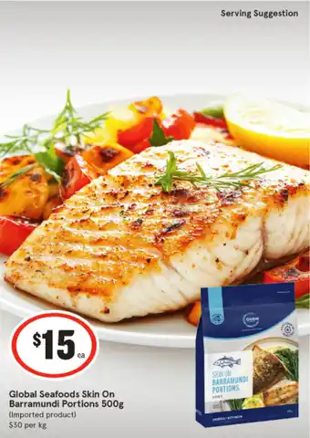 IGA Global Seafoods Skin On Barramundi Portions offer