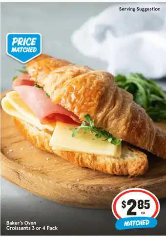 IGA Baker's Oven Croissants 3 or 4 Pack offer