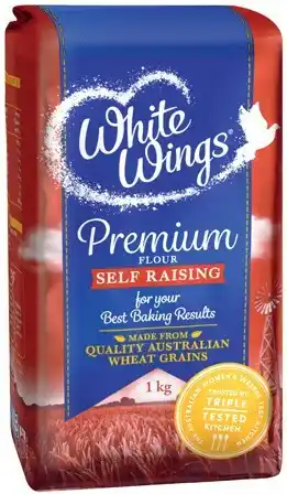 IGA White Wings Premium Plain Flour or Self Raising Flour 1kg offer