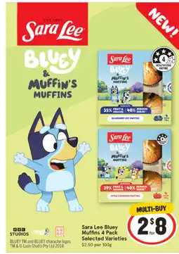 IGA Sara Lee Bluey Muffins 4 Pack offer