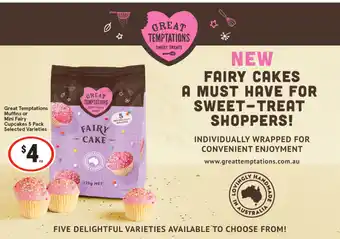 IGA Great Temptations Muffins or Mini Fairy Cupcakes offer