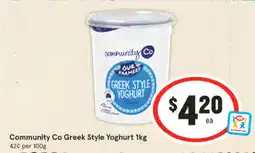 IGA Community Co Greek Style Yoghurt offer