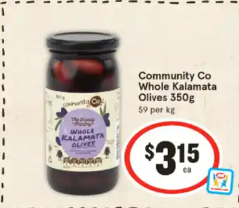 IGA Community Co Whole Kalamata Olives offer