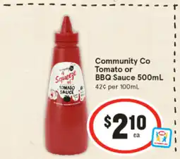 IGA Community Co Tomato or BBQ Sauce offer