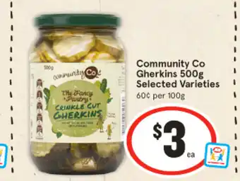 IGA Community Co Gherkins offer