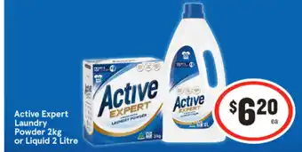 IGA Active Expert Laundry Powder 2kg or Liquid 2 Litre offer