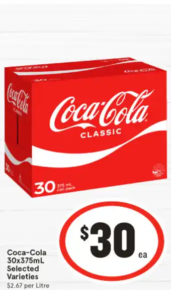 IGA Coca-Cola 30x375mL offer