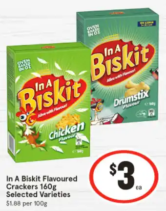 IGA In A Biskit Flavoured Crackers offer