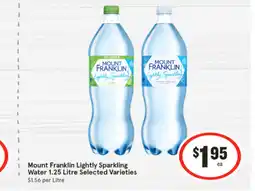 IGA Mount Franklin Lightly Sparkling Water offer