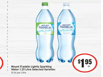 IGA Mount Franklin Lightly Sparkling Water offer