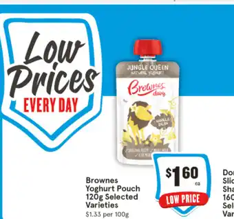 IGA Brownes Yoghurt Pouch offer