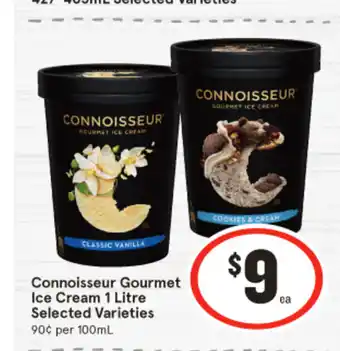 IGA Connoisseur Gourmet Ice Cream offer