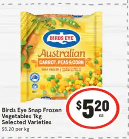 IGA Birds Eye Snap Frozen Vegetables offer