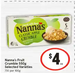 IGA Nanna's Fruit Crumble offer