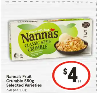 IGA Nanna's Fruit Crumble offer