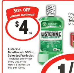 IGA Listerine Mouthwash offer