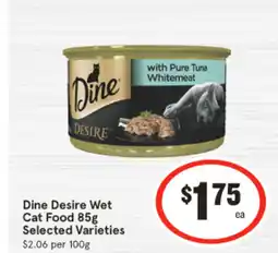 IGA Dine Desire Wet Cat Food offer