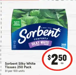 IGA Sorbent Silky White Tissues offer