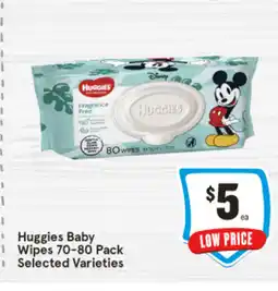 IGA Huggies Baby Wipes 70-80 Pack offer