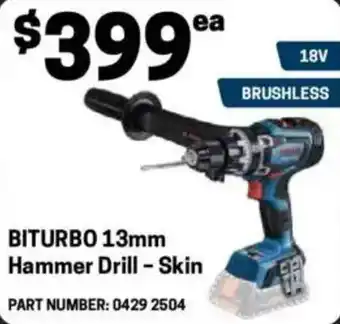 Blackwoods BITURBO 13mm Hammer Drill - Skin offer