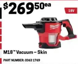 Blackwoods M18 Vacuum - Skin offer