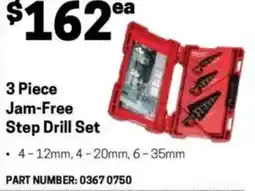 Blackwoods 3 Piece Jam-Free Step Drill Set offer