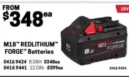 Blackwoods M18 REDLITHIUM FORGE Batteries offer